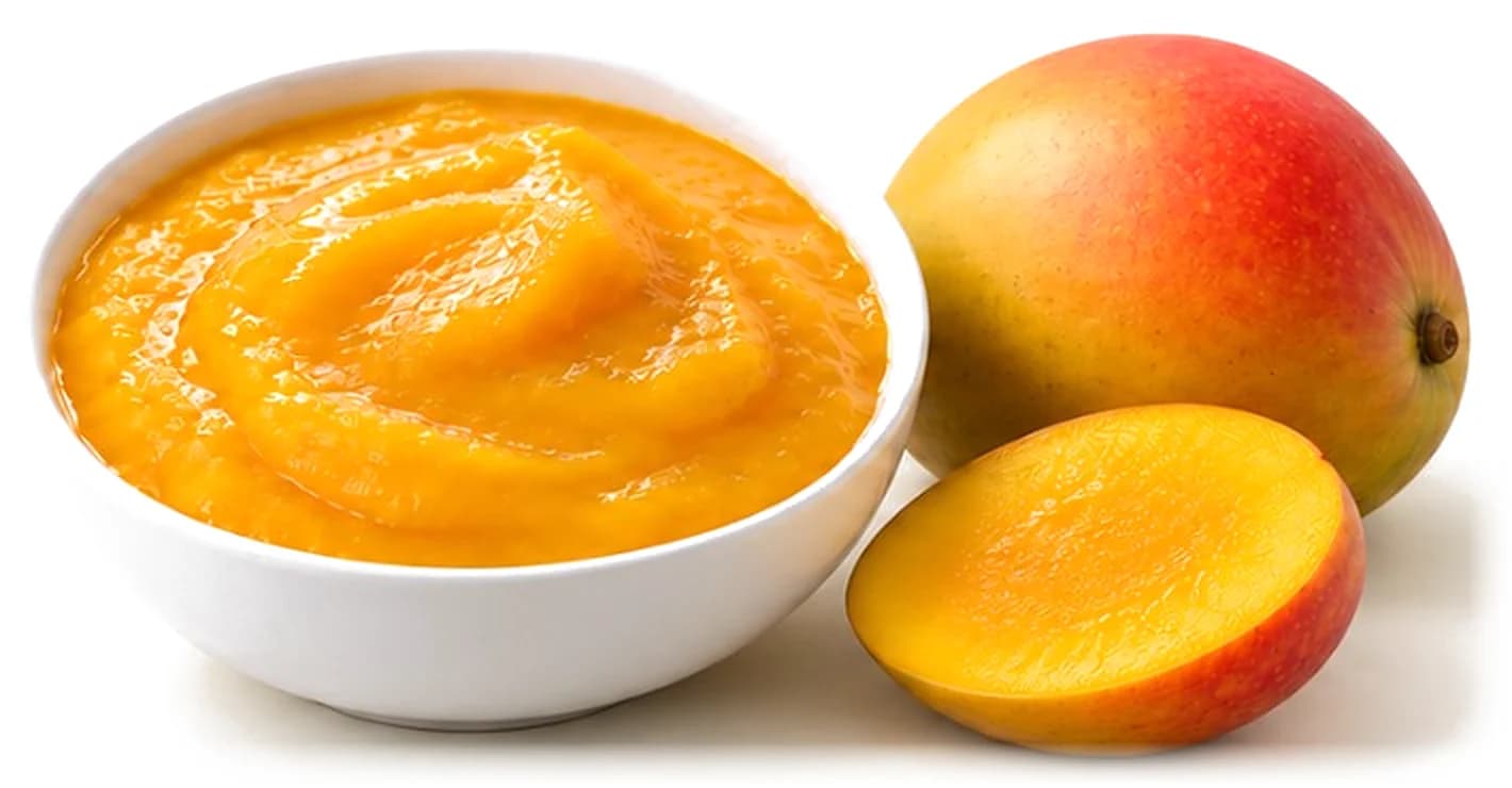 Pulpa aséptica de mango Native Essence en un cuenco